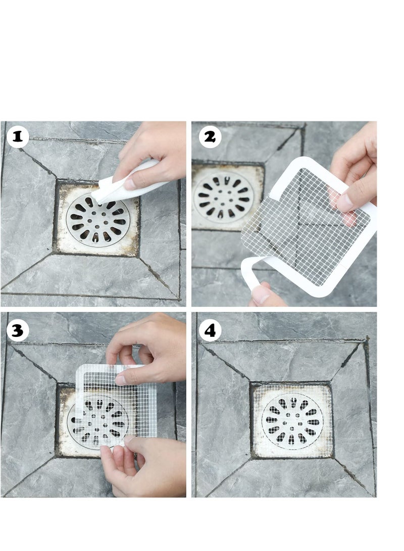 Y&D Disposable Drain Hair Catcher, 50 Pieces Shower Covers Traps for Drains Mesh Catcher Sticker Collector Bathroom Bathtub Kitchen - Image 3