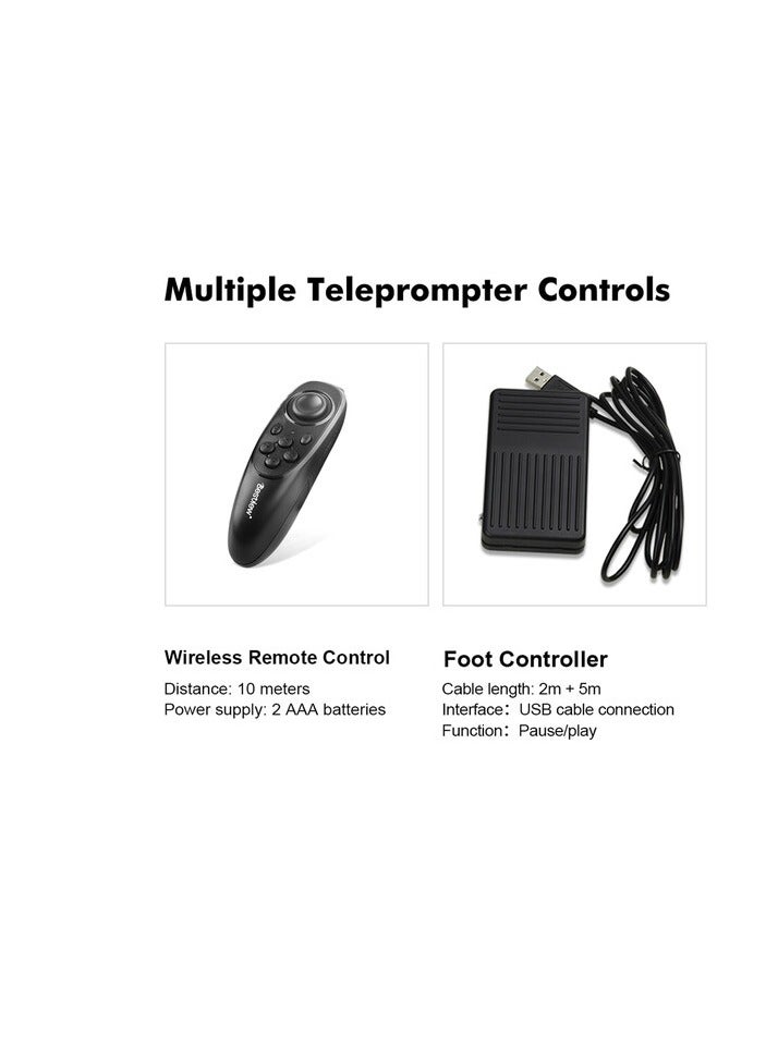 ديسفيو مجموعة Desview T15 Teleprompter مع شاشة ذاتية الرجوع مقاس 15 بوصة - Image 3