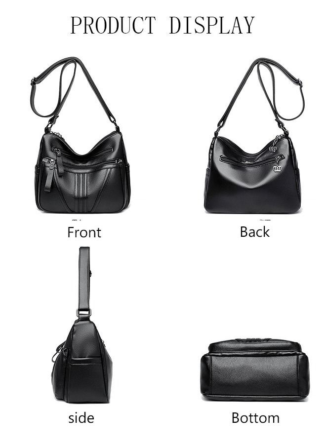 DUNISO - Crossbody Bag For Women Waterproof Wear Resistant Shoulder Bag Large Capacity Softable Faux Leather Cross-body Bag With Adjustable Strap For Ladies - Image 1