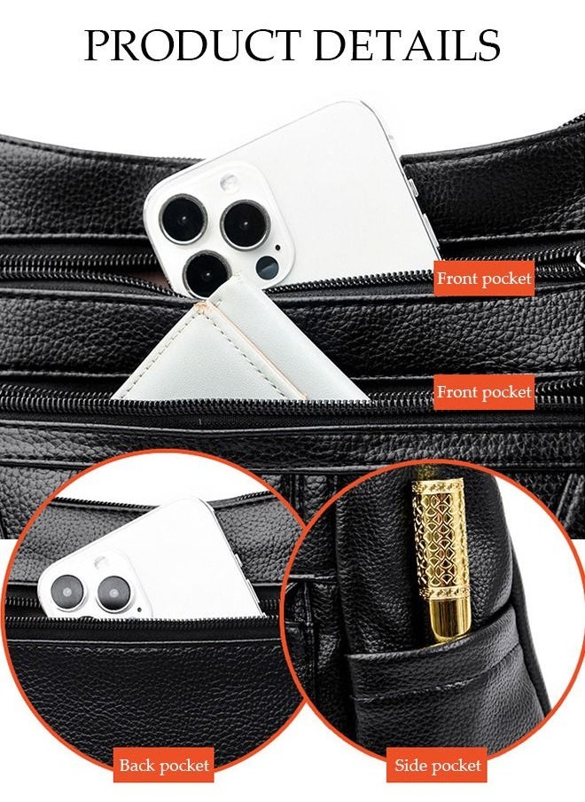 DUNISO - Crossbody Bag For Women Waterproof Wear Resistant Shoulder Bag Large Capacity Softable Faux Leather Cross-body Bag With Adjustable Strap For Ladies - Image 1