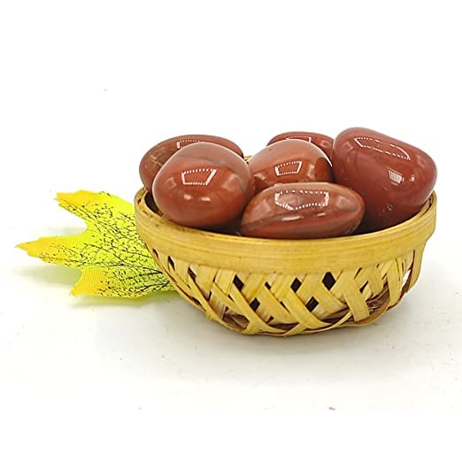 Nilkanth Agate Red Jasper Tumbled Stone Pebbles for Vastu Feng Shui Aura Chakra Reiki Healing Crystals 200grams Cane Basket 100 Natural Original  - Image 4