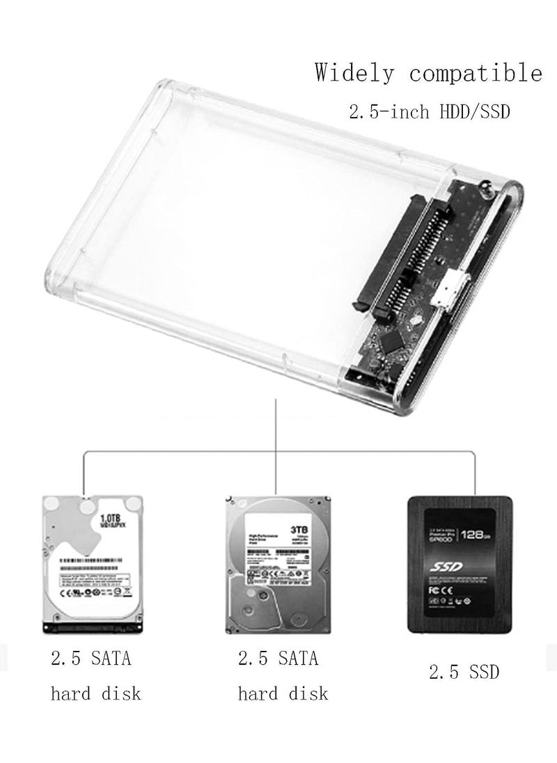 Generic 2.5 SATA to USB 3.0 External Hard Drive Enclosure for 2.5 Inch SSD & HDD 9.5mm 7mm External Hard Drive Case Supports  - Image 5