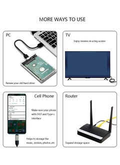 Generic 2.5 SATA to USB 3.0 External Hard Drive Enclosure for 2.5 Inch SSD & HDD 9.5mm 7mm External Hard Drive Case Supports  - Image 3
