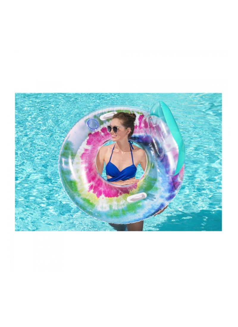بست واي - BESTWAY ARMCHAIR MATTRESS Tie Dye Deluxe Swim Ring 118 x1 17CM - No:43637 - Image 1