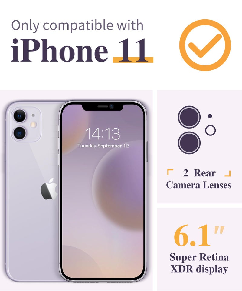 GVIEWIN for iPhone 11 Case Floral, with Screen Protector&Camera Lens Protector,[Non Yellowing] Soft Shockproof Clear Phone Protective Cover for Women, Flower Pattern Design 6.1"(Floratopia/Colorful) - Image 2