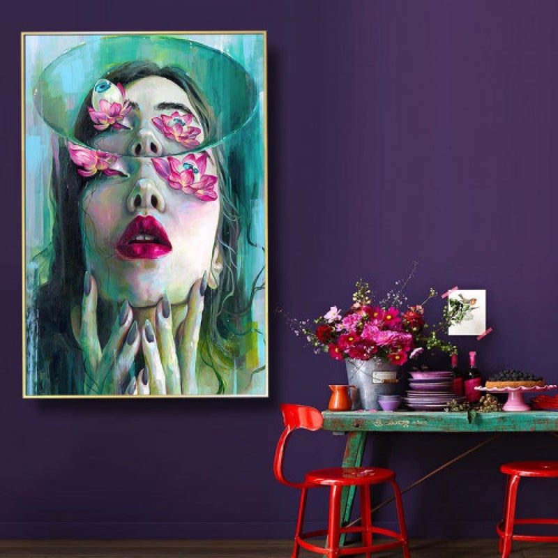 Marktna Modern design canvas painting with a hollow frame, size (60×90), one piece - Image 1