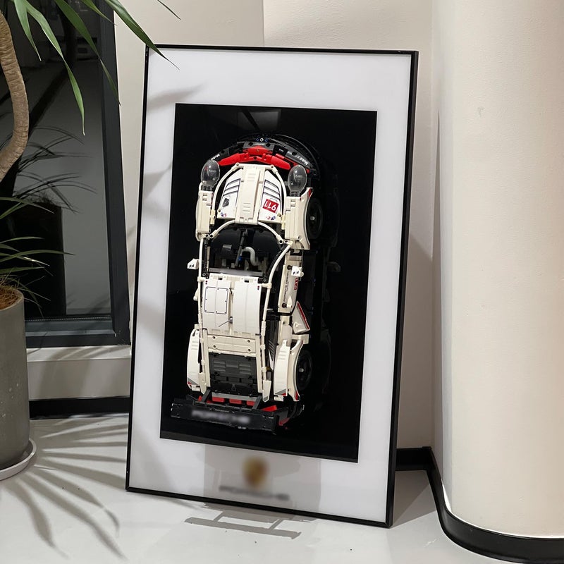 iLuane iLuane Display Wallboard for Lego Technic Porsche 911 RSR Race Car Model Building Kit 42096 Adult Collectibles Wall Mount Home or Office Dcor No Car Included