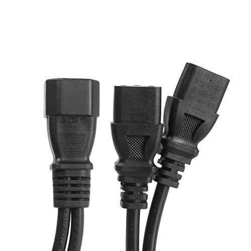 AuKvi 2Pack UPS Server Y Splitter C14 to 2 x C13 Power Adapter Cable Cord - Image 5