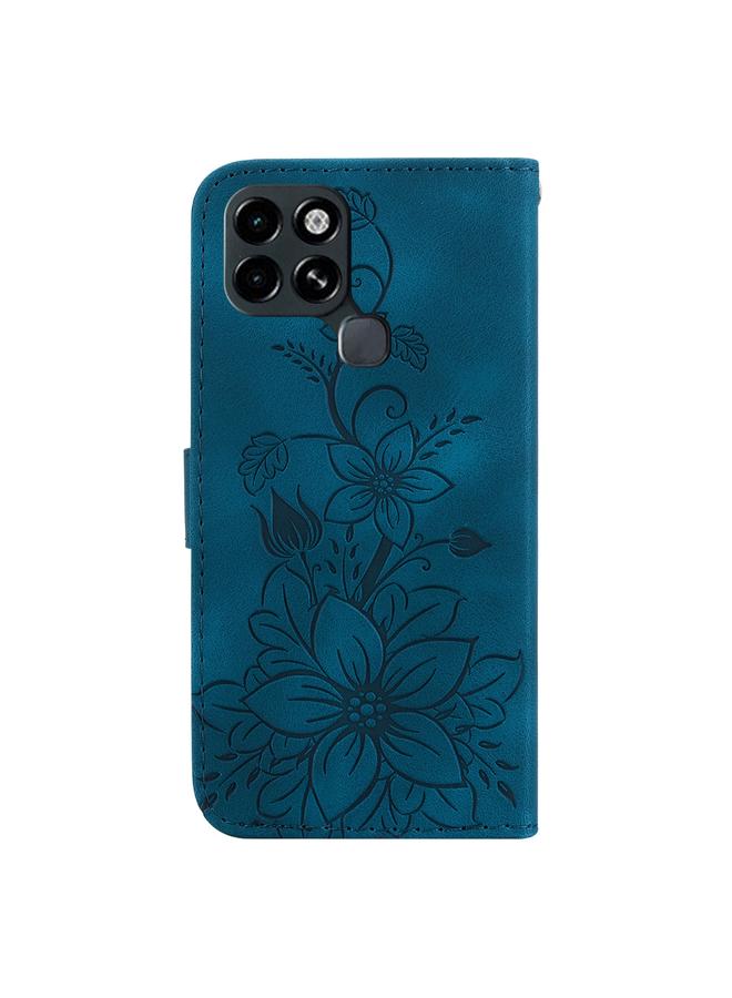 Zaboon Case For Infinix Smart 6 Lily Embossed Leather Phone Case - Image 3