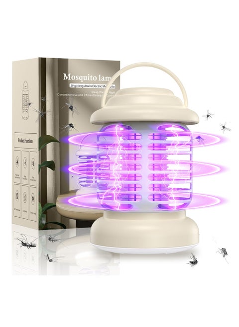Portable Mosquito Killer Lamp, USB Rechargeable 1200mAh Electric Bug Zapper with Camping Light for Outdoor, Home, Patio, and Camping Use. Effective Fly Killer for Insect Control.