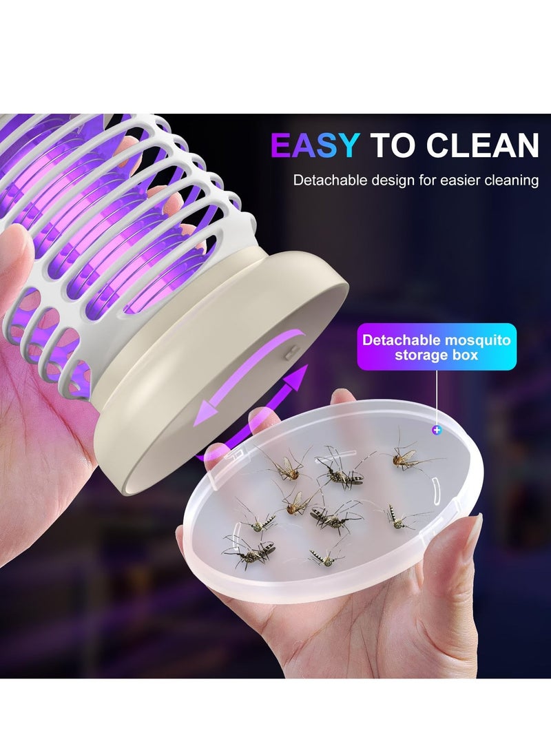 Portable Mosquito Killer Lamp, USB Rechargeable 1200mAh Electric Bug Zapper with Camping Light for Outdoor, Home, Patio, and Camping Use. Effective Fly Killer for Insect Control.