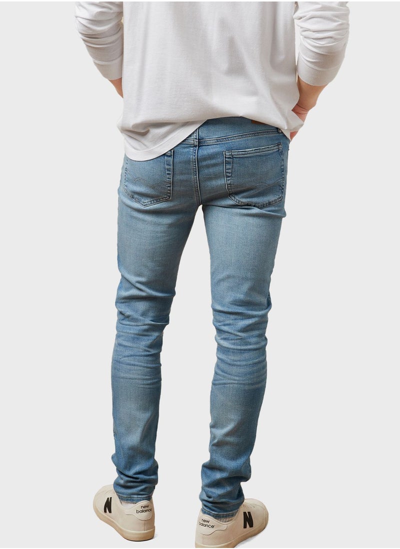 American Eagle - Airflex+ Light Wash Skinny Fit Jeans - Image 1