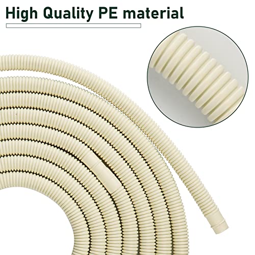 Flehomo 50 Ft Universal Drain Hose for Mini Split Air Conditioner Heat Pump Systems, 5/8 ID UV Resistant Air Conditioner Drain Line Pipe - Image 4