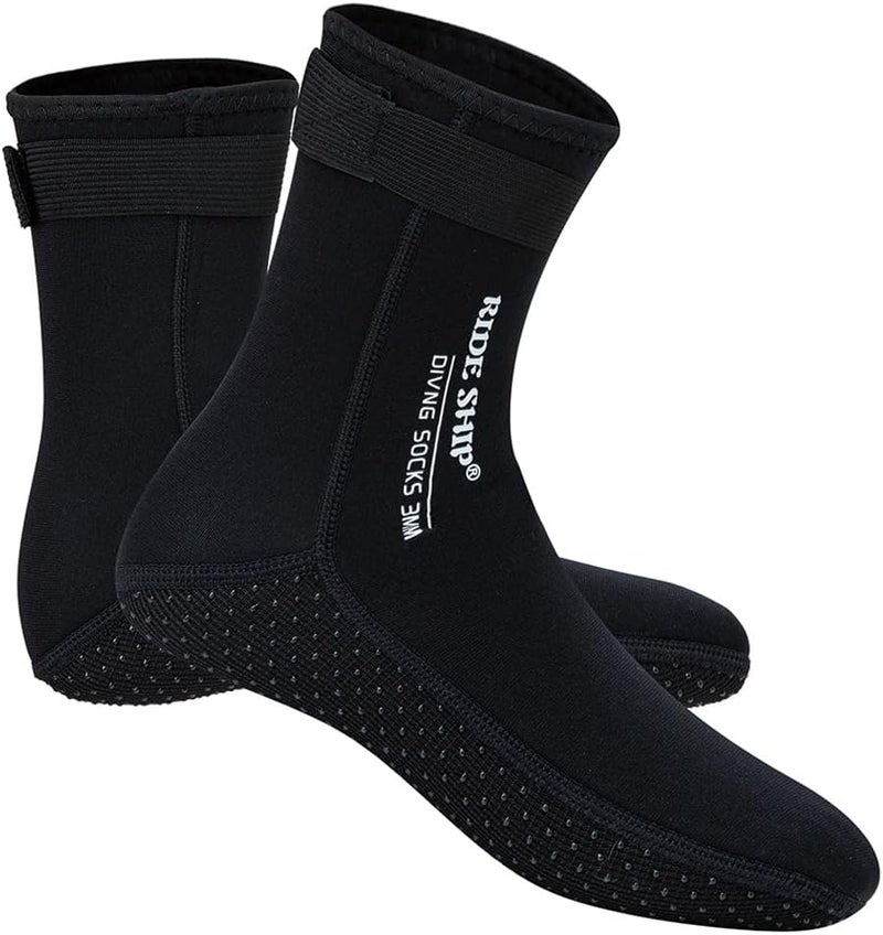 Skyone Neoprene Socks Diving Scuba Socks Wetsuit Fin Booties for Men Women, 3MM Surfing Sock Thermal Flexible Anti Slip for Swimming - Image 1