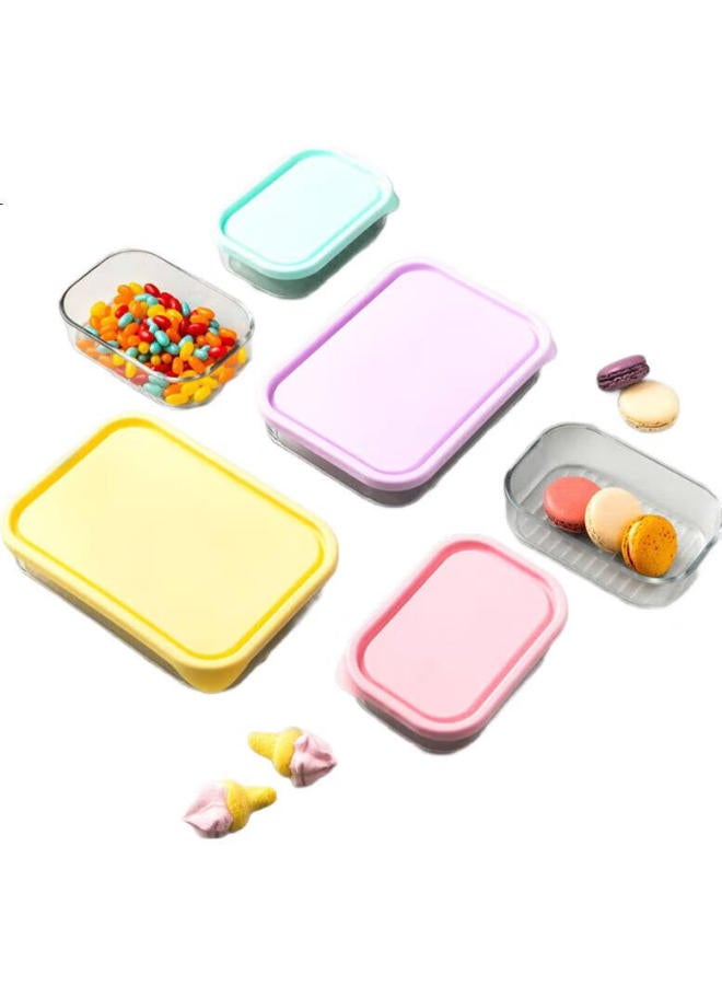 Glasslock Imported Glass Food Storage Container Refrigerator Dumpling Box Storage Box Freezer Storage Box 1050Ml * 4 Pieces Set - Image 3
