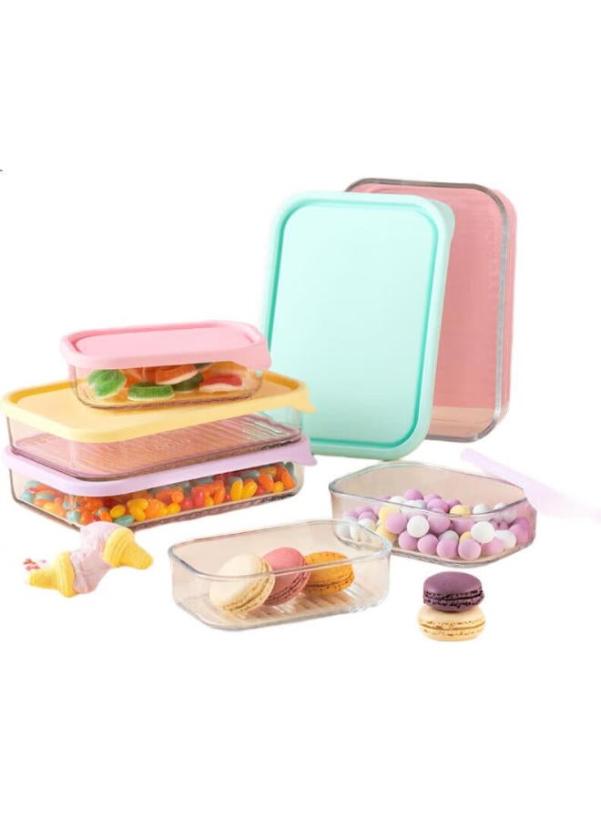 Glasslock Imported Glass Food Storage Container Refrigerator Dumpling Box Storage Box Freezer Storage Box 1050Ml * 4 Pieces Set - Image 1