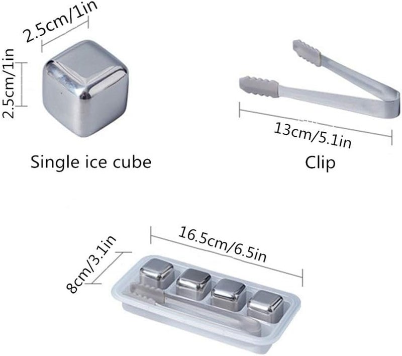 PLUMAZE PLUMAZE Premium 304 Stainless Steel Whiskey Stones Reusable Antirust and Corrosion Resistant Ice Cubes for Home Restaurant and Bar Use - Image 2