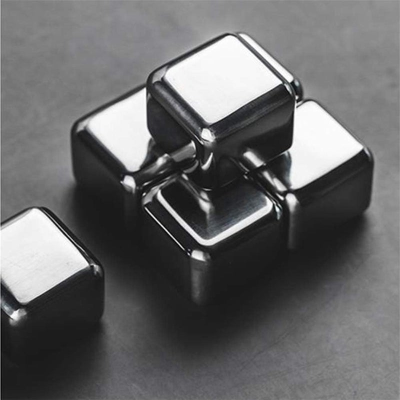 PLUMAZE PLUMAZE Premium 304 Stainless Steel Whiskey Stones Reusable Antirust and Corrosion Resistant Ice Cubes for Home Restaurant and Bar Use - Image 3