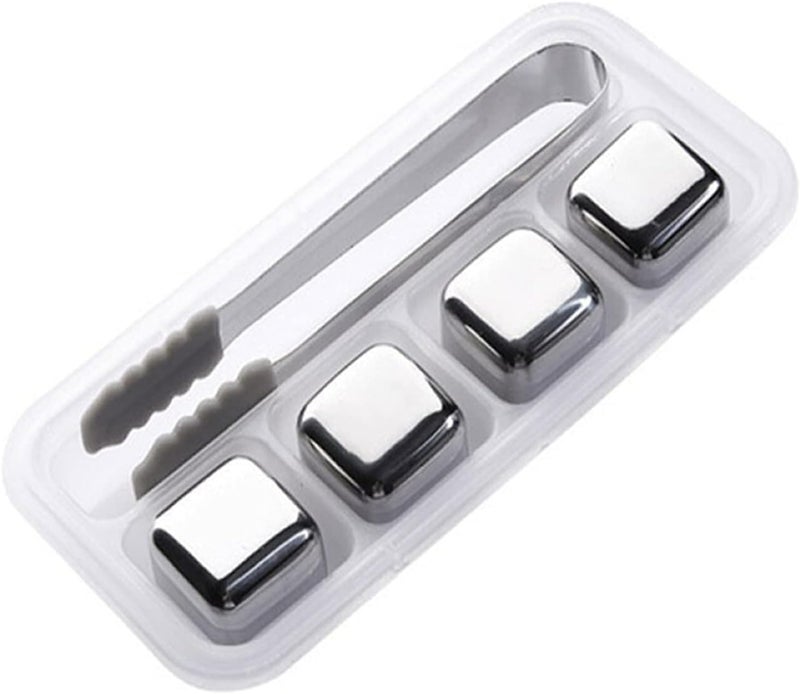 PLUMAZE PLUMAZE Premium 304 Stainless Steel Whiskey Stones Reusable Antirust and Corrosion Resistant Ice Cubes for Home Restaurant and Bar Use - Image 1