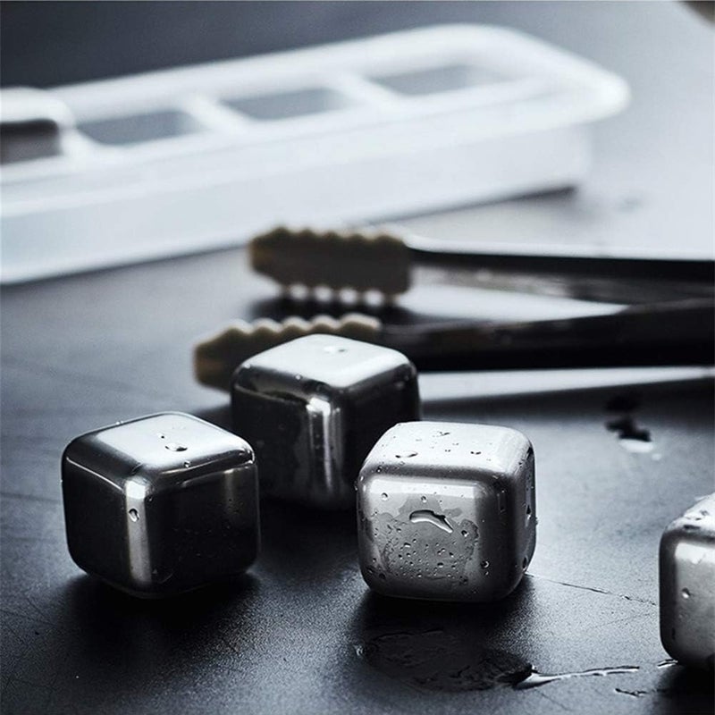 PLUMAZE PLUMAZE Premium 304 Stainless Steel Whiskey Stones Reusable Antirust and Corrosion Resistant Ice Cubes for Home Restaurant and Bar Use - Image 4