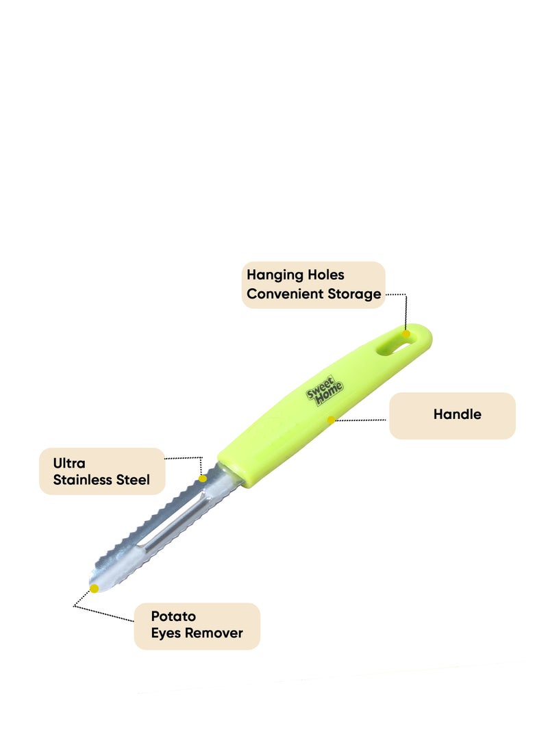 Sweet Home Sweet Home Vegetable Peeler Soft Grip Handle and Ultra Sharp Stainless Steel Blades Apple Carrot Cucumber Peeler With Heavy Duty Ergonomic Handle Premium Swivel Vegetable Peeler - Perfect for Veggie, Fruit, Potato, Carrot, Apple  - Image 3