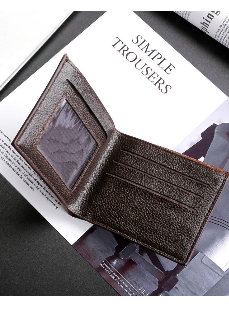 جيب محفظة جيب القصيرة للرجال، مزودة بتقنية حجب RFID - محفظة مدمجة مضادة للسرقة، ثنائية الطي، مزودة بفتحات بطاقات متعددة، ونافذة لبطاقة الهوية، مصنوعة من مزيج القطن، وحامل بطاقات رفيع غير رسمي - Image 4