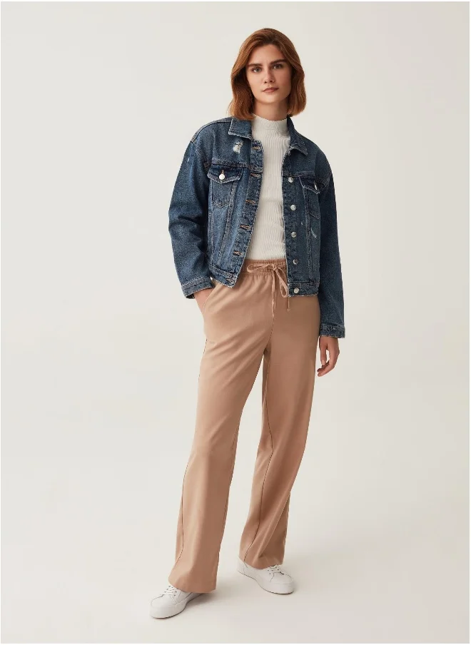 او في اس Stretch joggers with drawstring