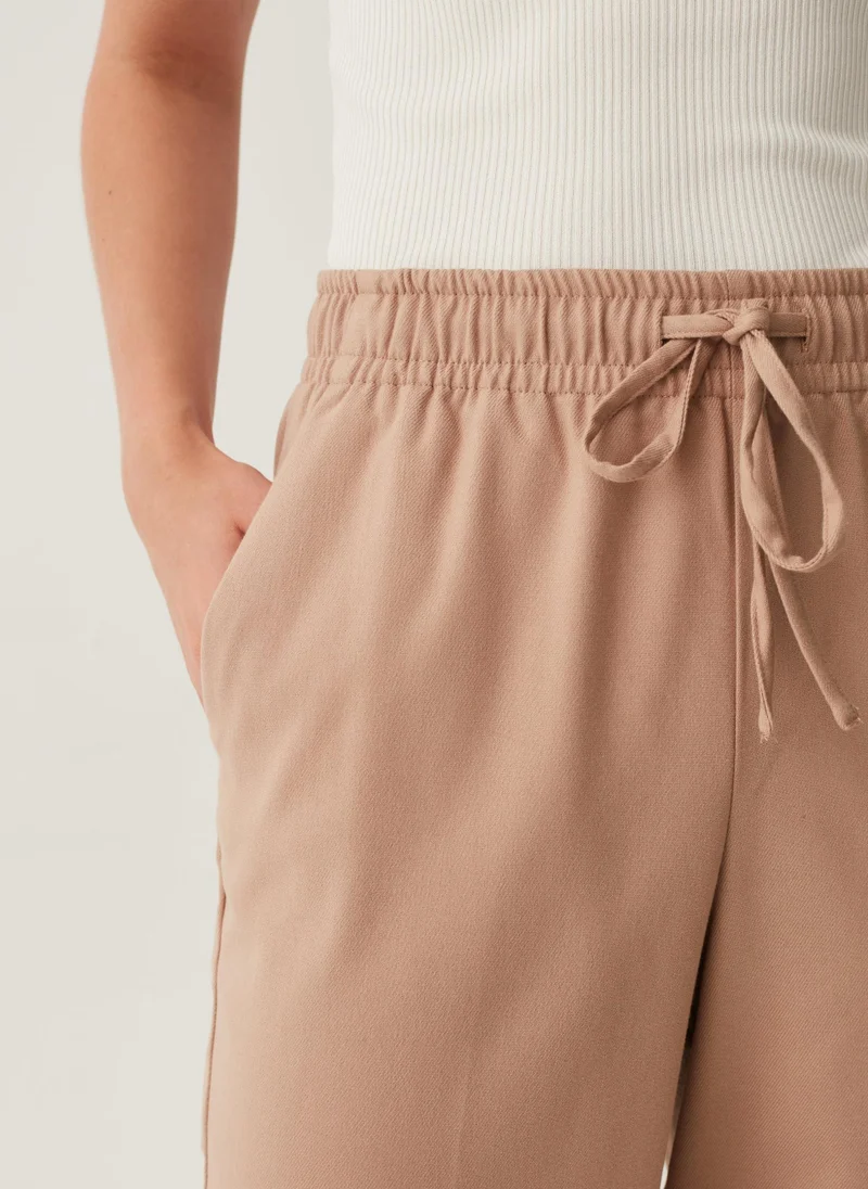 Ovs Stretch joggers with drawstring