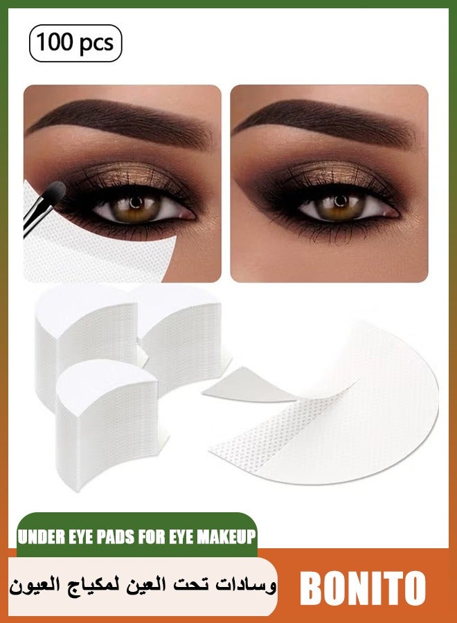 BONITO 100-Pieces Under Eye Pads for Eye Makeup, Paste Drawing and Defining the Eyes, Professional Lint Free Under Eye Eyeshadow Gel Pad Patches for Eyelash Extensions - Image 1
