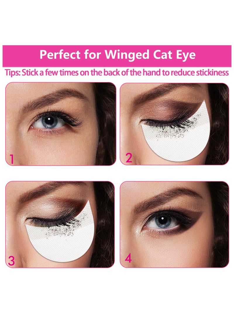 BONITO 100-Pieces Under Eye Pads for Eye Makeup, Paste Drawing and Defining the Eyes, Professional Lint Free Under Eye Eyeshadow Gel Pad Patches for Eyelash Extensions - Image 3