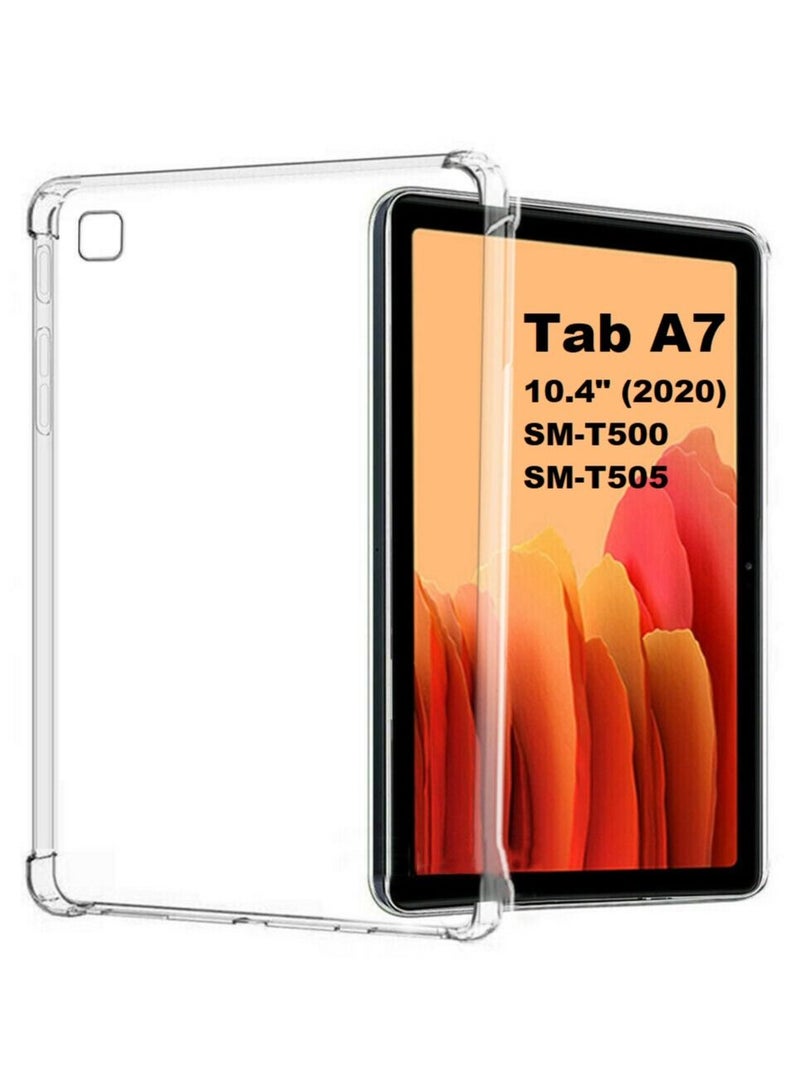 CATANES Samsung Galaxy Tab A7 10.4 inch (2020) Clear Soft TPU Back Case Shockproof Reinforced Corners Transparent Cover Compatible with Models SM-T500 / SM-T505 - Image 1