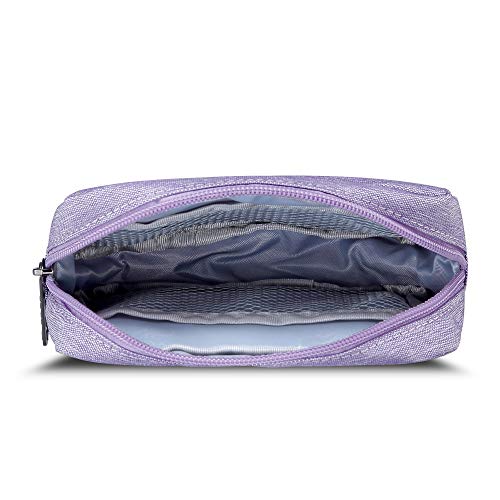 E-Tree Small Makeup Bag, Cosmetic Toiletry Skin Care Make up Little Items Pouch for Purse, Zipper Mini Tech Charger Cable Electronic Organizer Case, Travel Accessories for Women Men Teen, Purple - Image 4