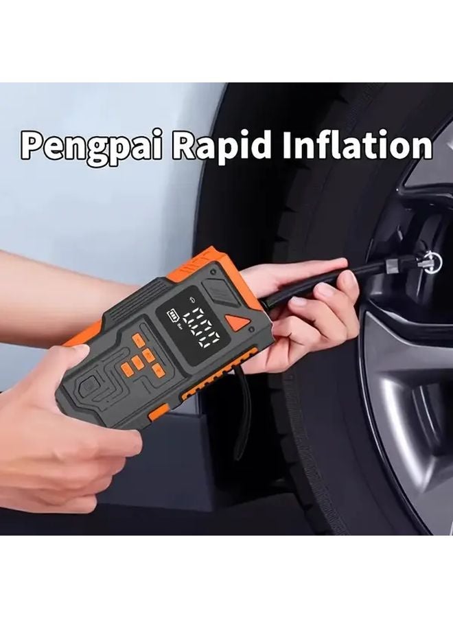 Multifunctional Host And Accessory Set 10 In 1 Portable Air Compressor Tire Pump - Image 3