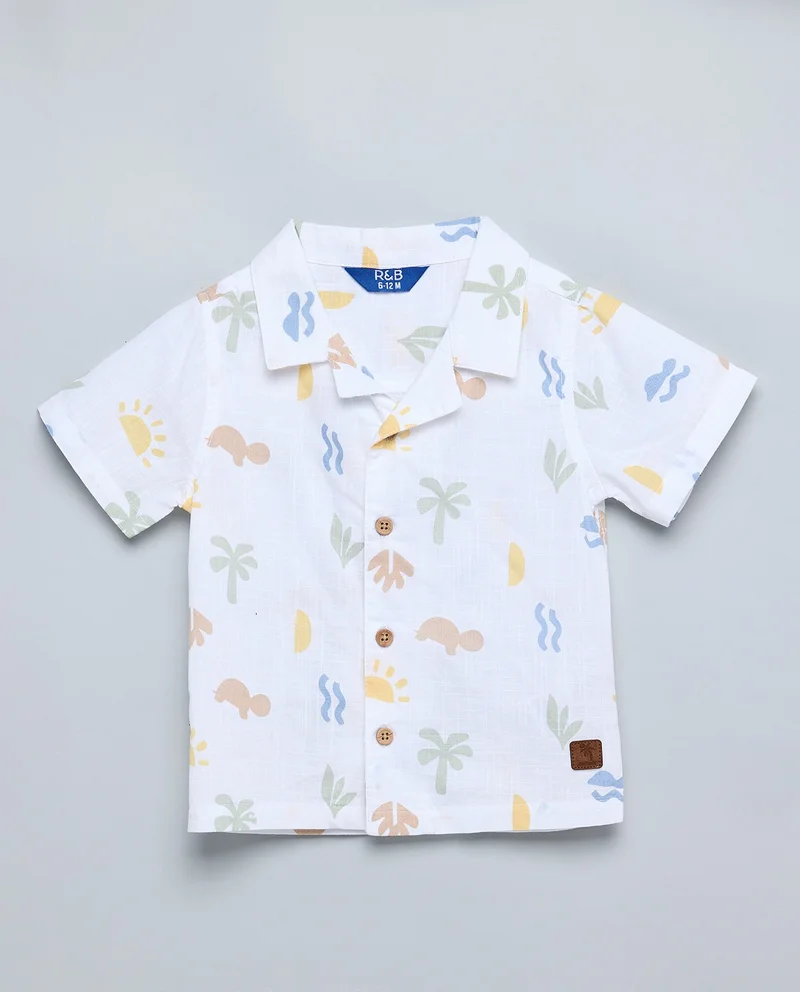 R&B Printed Shirt and Shorts Set