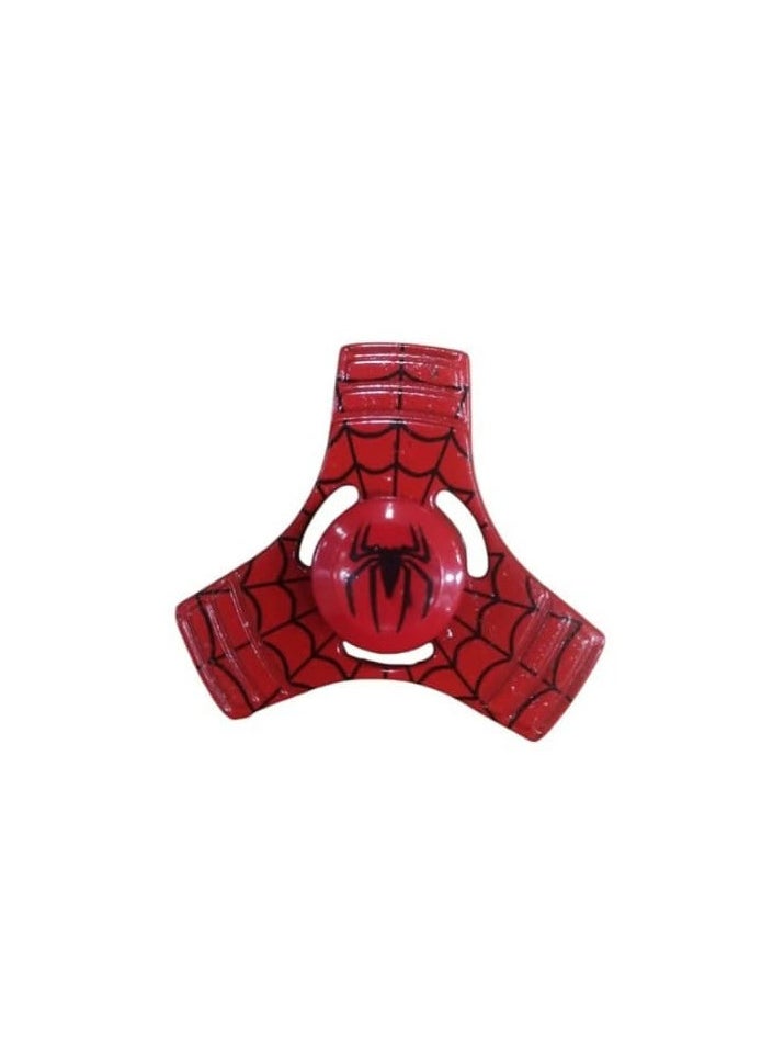 Generic Spider-Man Tri-Head Spinner Metal Alloy Hand Spinner for Stress and Anxiety Relief (Red)  - Image 1
