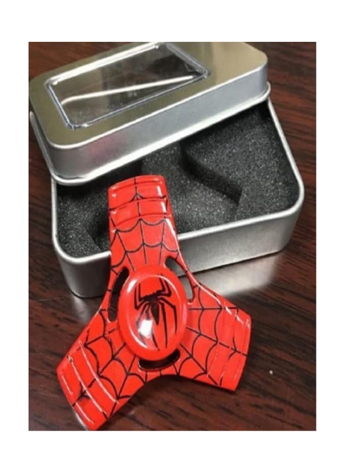 Generic Spider-Man Tri-Head Spinner Metal Alloy Hand Spinner for Stress and Anxiety Relief (Red)  - Image 2