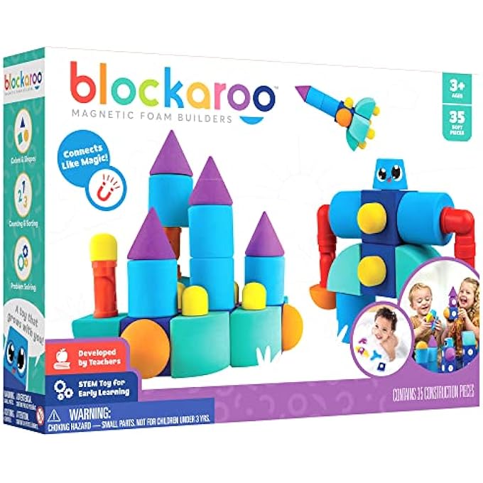 blockaroo MAGNETIC FOAM BLOCKS LARGE CASTLE, MULTI COLOR, MMBLLGCASTLE - Image 2
