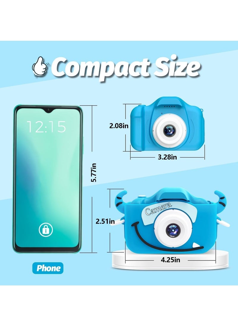 JAJEEK Kids Camera Toys for 3-8 Year Old Boys | Digital Video Camcorder with Cartoon Soft Silicone Cover | Best Birthday & Festival Gift for Boys | 32GB SD Card Included, Fun Learning Toy for Creative Play - Image 3