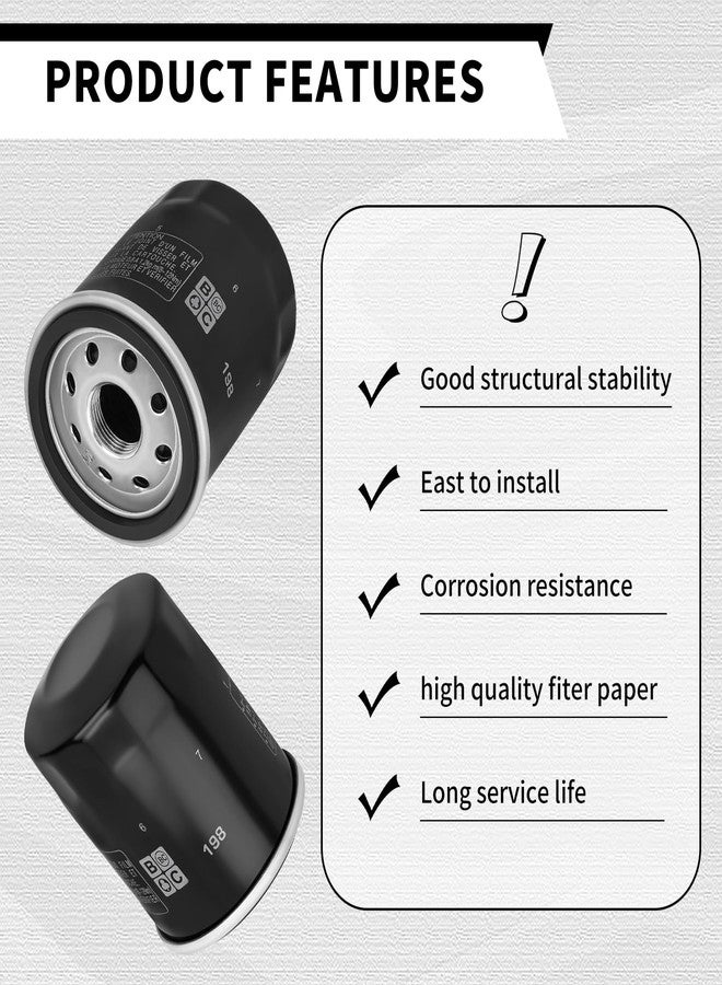 AHL Oil Filter 2540122 2540086 Compatible with Polaris Ranger 570 700 800 900 1000 Ranger XP 700 800 900 1000 RZR 4 800 900 1000 Sportsman 800 700 600 General 1000 ACE 570 900,Replace 2540006,2pcs - Image 2