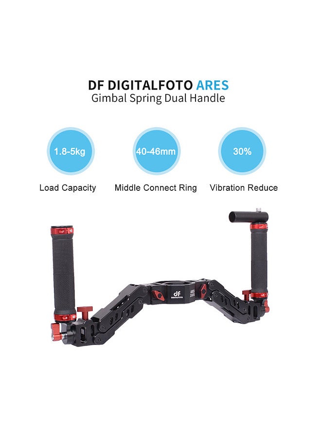 ARES Z Axis Gimbal Spring Dual Handle Flexiable Damping Detachable Dual Grip Gimbal Handle for Zhiyun Crane 2 DJI Ronin S FeiyuTech AK2000/4000 Moza Air Cross 3 Axis Gimbal Accessory