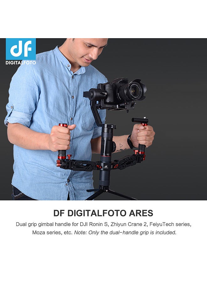 ARES Z Axis Gimbal Spring Dual Handle Flexiable Damping Detachable Dual Grip Gimbal Handle for Zhiyun Crane 2 DJI Ronin S FeiyuTech AK2000/4000 Moza Air Cross 3 Axis Gimbal Accessory