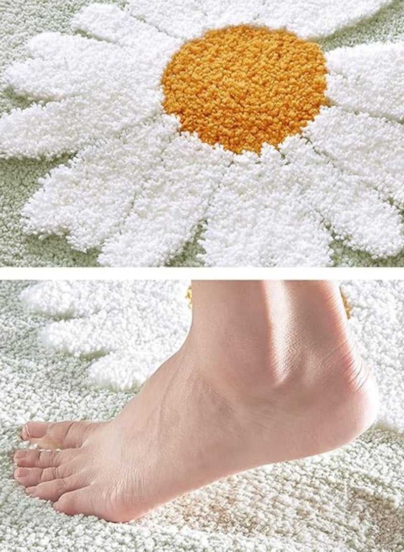 لوبيتيز حصيرة حمام ممتصة ناعمة فائقة ، حصيرة حمام مضادة للانزلاق سميكة ، مصنوعة من ألياف ناعمة فائقة الدقة ، تستخدم في الحمامات والأحواض ، قابلة للغسيل بالآلة ، حصيرة حمام سريعة التجفيف (خضراء النعناع ، 45 × 65 سم) - Image 2