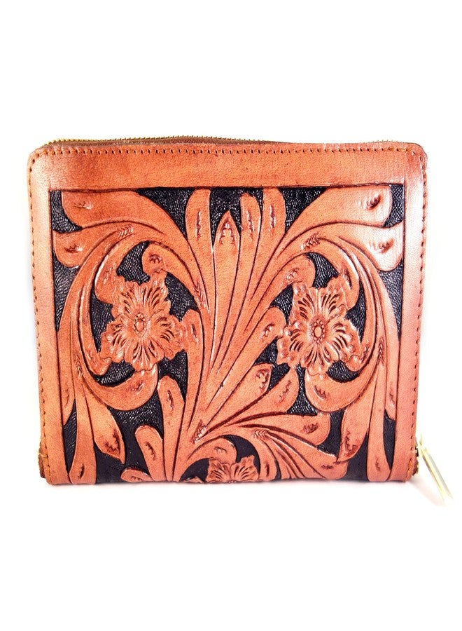 cords craft, Handmade Leather Clutch Wallet for Woment, Women's Genuine Leather Clutch Bag for Wedding, Party, Casual, Western Style (Brown, Medium) - Image 4