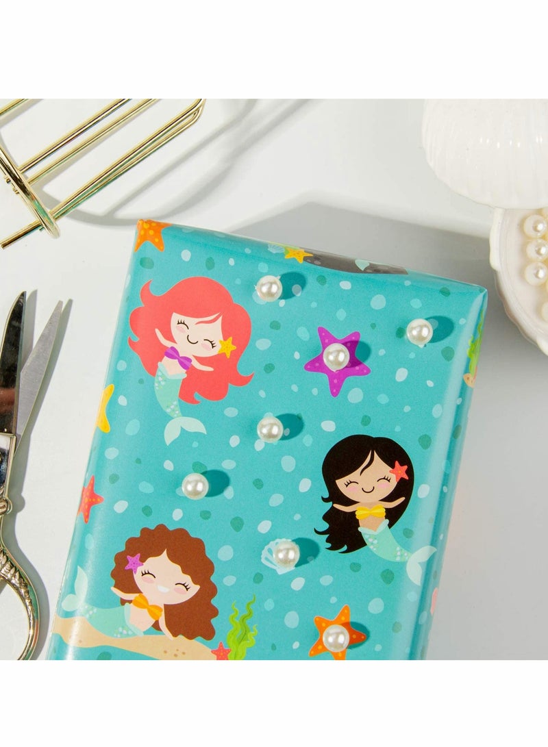 Bulk Wrapping Paper Sheets for Kids Birthday Gifts Modern Design Perfect for Holidays Weddings and Baby Showers 4 Folded Sheets 52CM X 76CM - Image 3