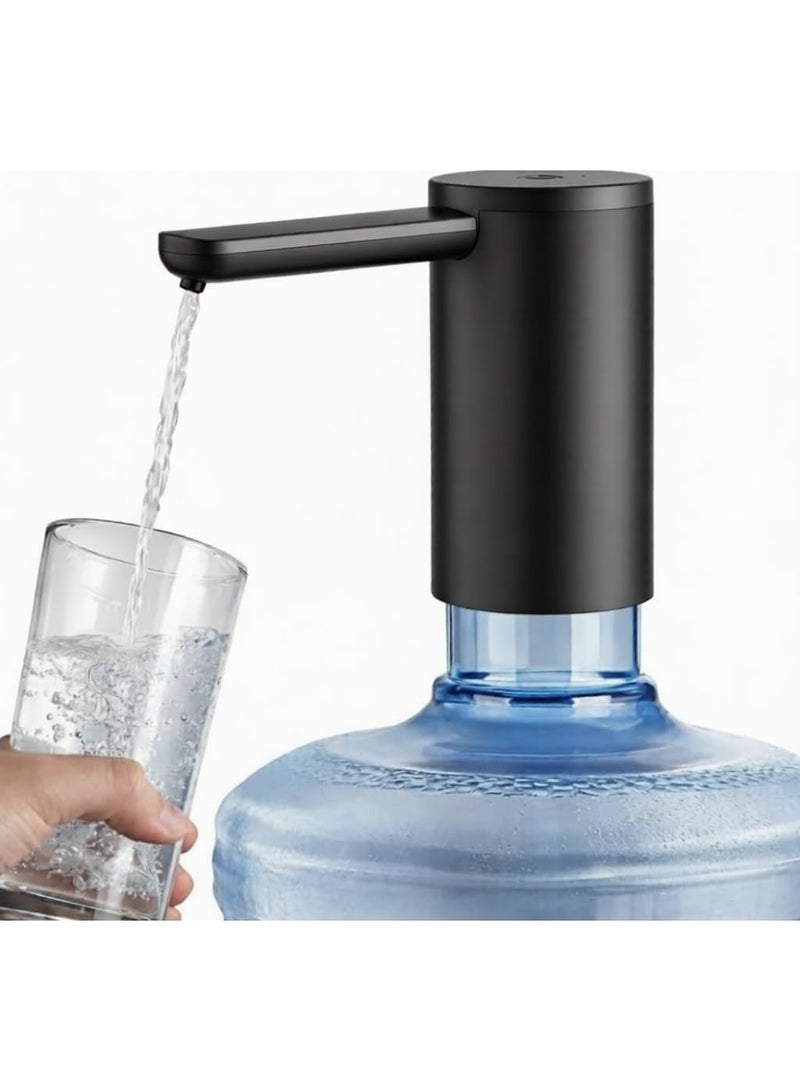 MOMENT 5 Gallon Water Dispenser Pump, Portable Automatic Electric Drinking Water Bottle Pump USB Rechargeable for Universal 2-5 Gallon Jugs, for Office, Home Kitchen, Camping (Black) - Image 1