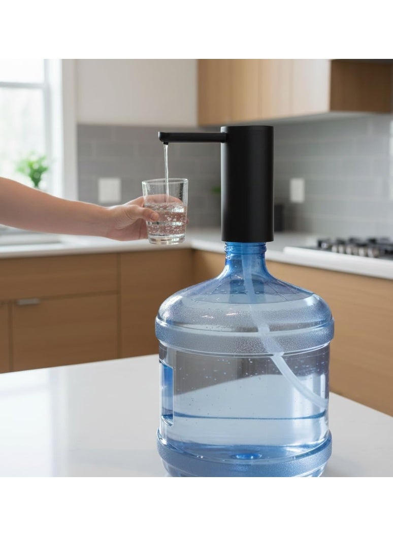 MOMENT 5 Gallon Water Dispenser Pump, Portable Automatic Electric Drinking Water Bottle Pump USB Rechargeable for Universal 2-5 Gallon Jugs, for Office, Home Kitchen, Camping (Black) - Image 2