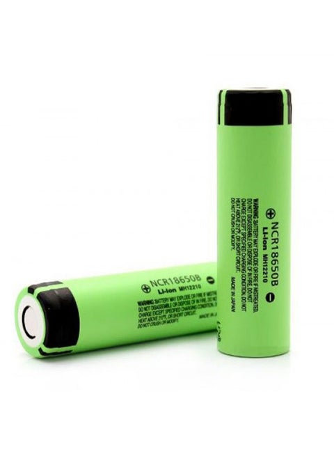 Rechargeable Panasonic NCR18650B batteries LI-ION 3400mAh Model NCR18650B, 3.7V Charging time is an hour and a half 2pcs