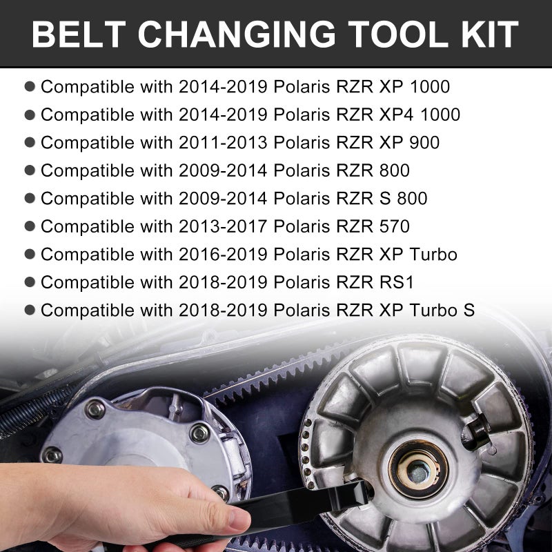 SKYJDM Belt Changing Tool Kit Compatible with Polaris RZR XP Turbo XP4 1000 - Efficiently Replace Belts with Flexible Clutch Cover Removal Tool & Belt Removal Tool - Image 5