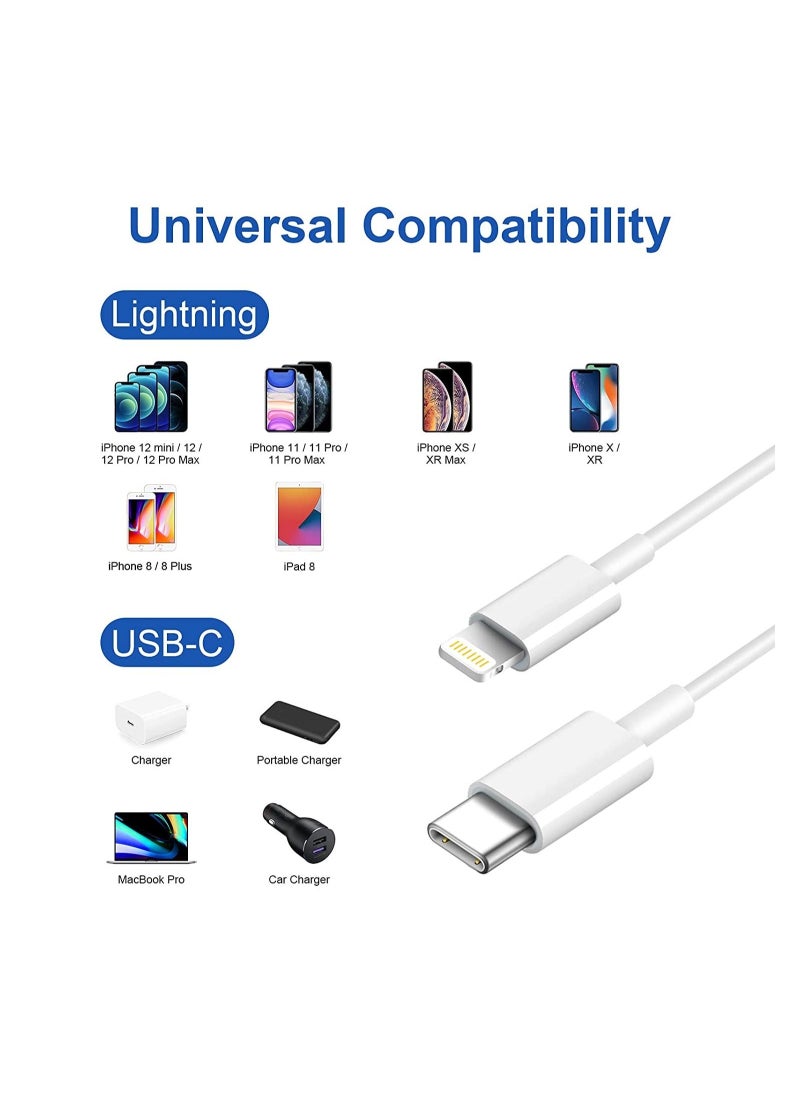 Generic - 3-Pack USB-C iPhone Fast Charger Lightning Cable - Image 1