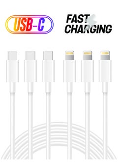 3-Pack USB-C iPhone Fast Charger Lightning Cable